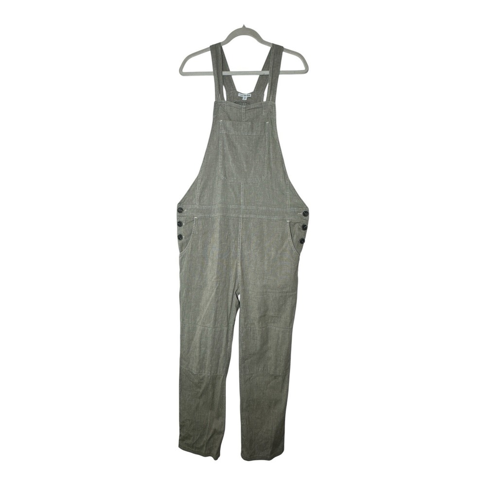 James Perse Racerback Romper Jumpsuit Overalls Size 2 Linen Blend Sleeveless